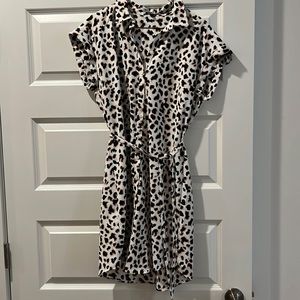 Cheetah business casual dress